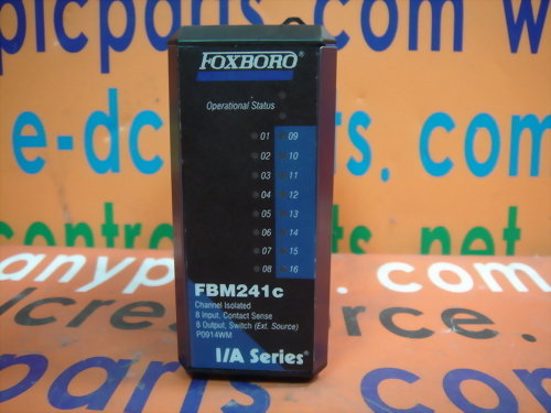 FOXBORO I/A SERIES P0914WM FBM241C CHANNEL ISOLATED 8 INPUT, CONTACT SENSE 8 OUTPUT, SWITCH (EXT, SOURCE)