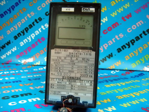 FUJI 富士交流三相三線式精密電力量計 FP3A-K22VR 110V 5A 60HZ