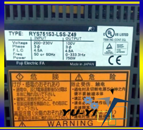 FUJI SERVO RYS751S3-LSS-Z49