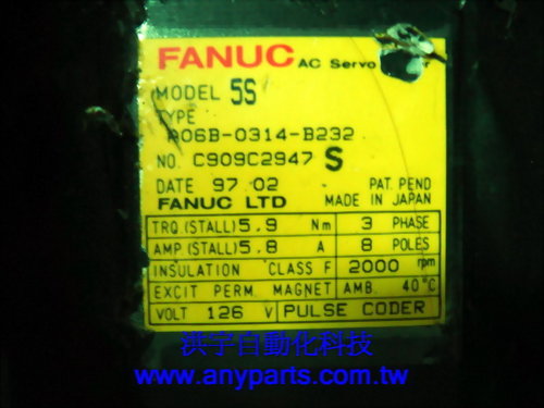 FANUC AC SERVO MOTOR A06B-0314-B232 A06B-0314-B242 A06B-0314-B063