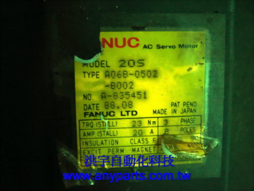 FANUC AC SERVO MOTOR A06B-0502-B002 A06B-0502-B074 A06B-0127-B075