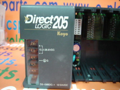 KOYO DIRECT LOGIC 205 BASE 9SLOT W/ INTERNAL 24VDC POWER SUPPLY D2-09BDC-1