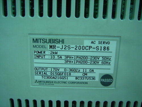MITSUBISHI MR-J2S-200CP-S186 AC SERVO