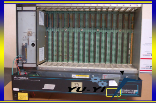 RELIANCE AUTOMAX 16 CARD RACK 57C331A & POWER SUPPLY 57C493