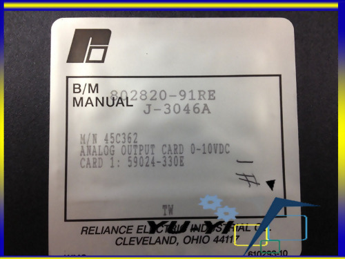 RELIANCE ELECTRIC 45C362 45362 45C-362 ANALOG OUTPUT