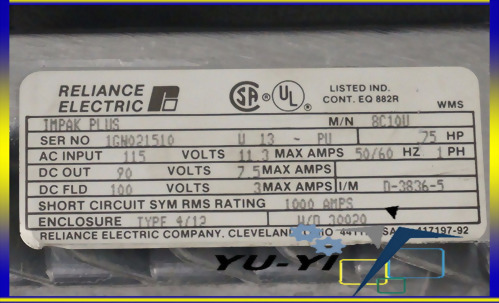 RELIANCE ELECTRIC 8C10U IMPAK PLUS DRIVE 75HP