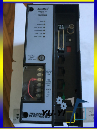 USED RELIANCE ELECTRIC 57C330B,REMOTE IO HEAD,804100RX INTERFACE AUTOMAX