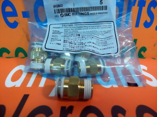 SMC KQ2H10-03S PBT PUSH-TO-CONNECT TUBE FITTING WITH SEALANT, ADAPTER, 10 MM TUBE OD X 38 NPT MALE