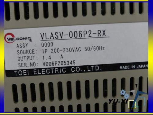TOEI ELECTRIC VELCONIC SERVO DRIVE VLASV-006P2-RX