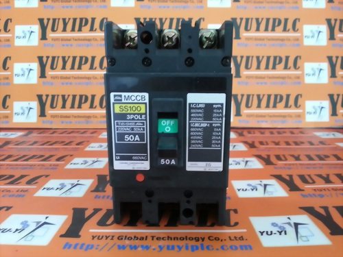 TOSHIBA MCCB SS100 3POLE 50A 41-19466 CIRCUIT BREAKER