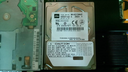 TOSHIBA MK6015MAP 6GB 2.5 HARD DISK DRIVE