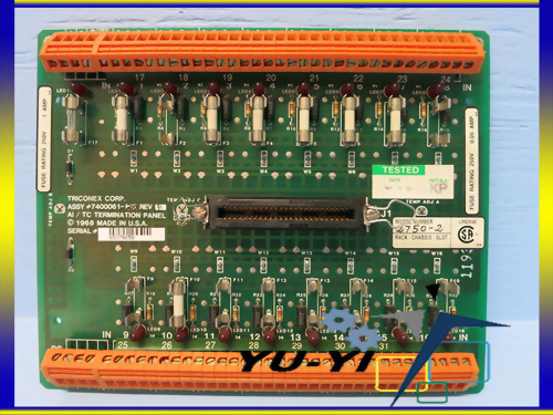 TRICONEX 2750-2 AI TC TERMINATION PANEL PLC 7400061-210 27502 CIRCUIT BOARD