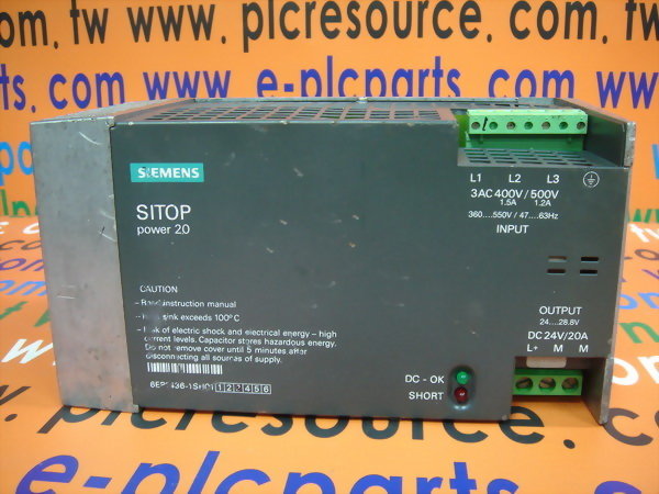 Alimentatore Siemens SITOP Power 20 Modello 6EP1436-1SH01 - Usato In Buone Condizioni