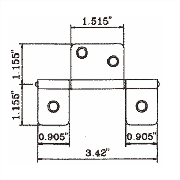 H0002(#6) / H0013(#8) Three Leaf Hinges