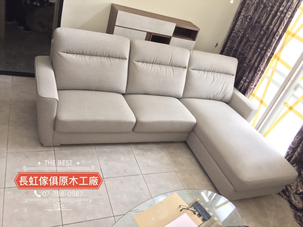 現代L型貓抓皮沙發-TT