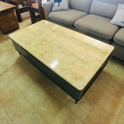 天然石四抽大茶几