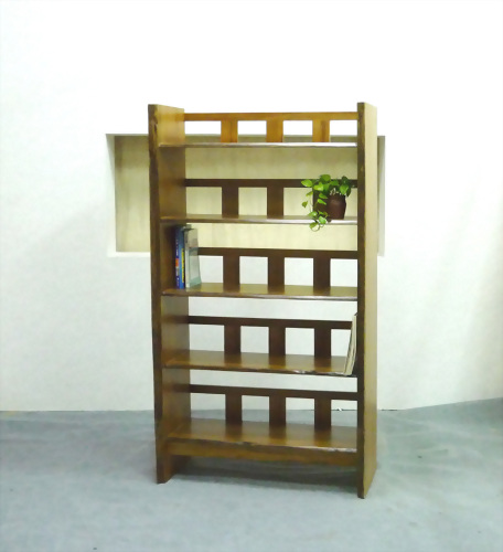 柚木五層置物櫃