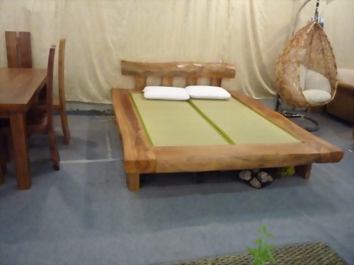 100%全原木樟木大床