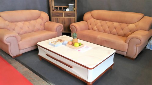 836#1+2+3磨砂半牛皮沙發