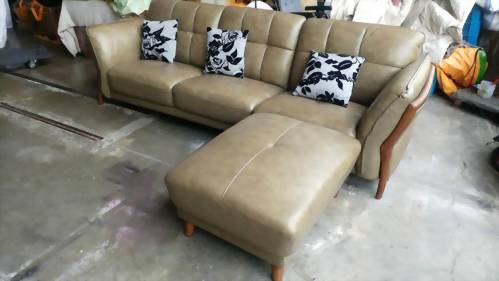 B43#乳膠皮L型沙發