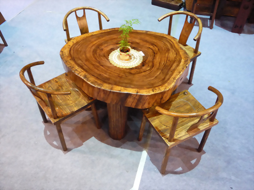 金鋼納年輪泡茶桌