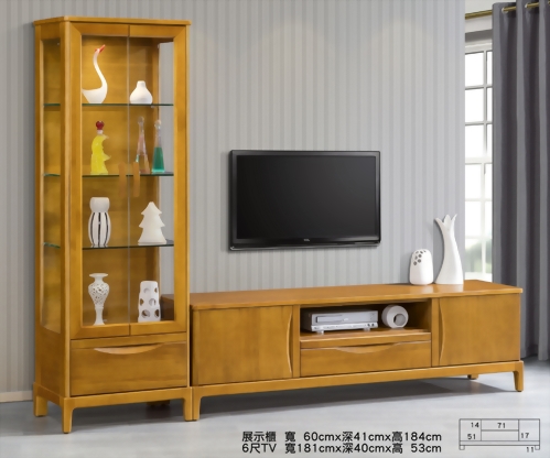 樟木電視櫃-史丹利