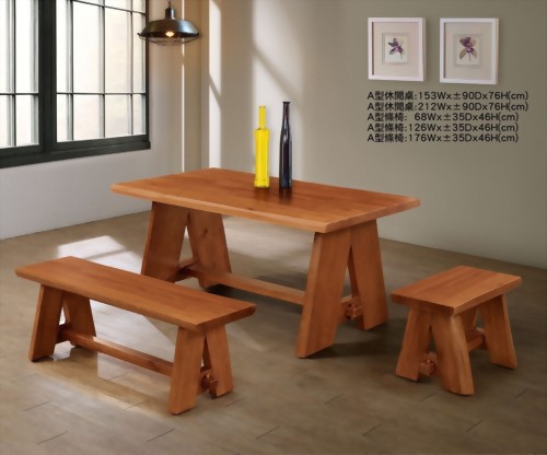 006厚料A字餐桌椅組