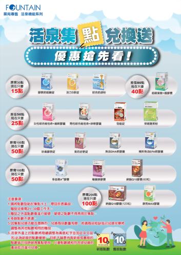 活泉集點兌換明細公告