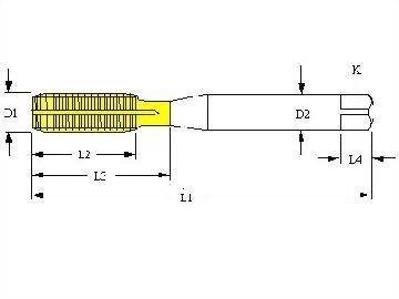 G,PF,BSPP,PS,Rp,Pipe Parallel Thread,Roll Form Fluteless Taps,Full Carbide