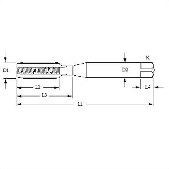 UNC,UNF,UNEF,UNS,Unified Thread,Pointed Straight Flutes Taps,Full Carbide