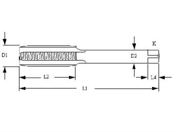 UN,UNC,UNF,UNEF,UNS,Unified Thread,Roll Form Fluteless Taps,Cobalt HSS