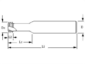 Thread Mills,3teeth,M,Metric Thread spiral flutes mills