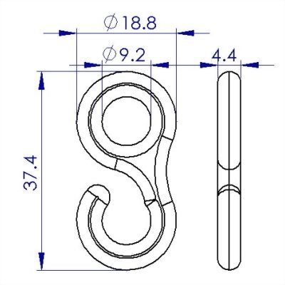 聚鴻-塑膠一體成型鉤扣具-a13