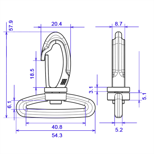 Plastic Swivel Hook Buckle-A55
