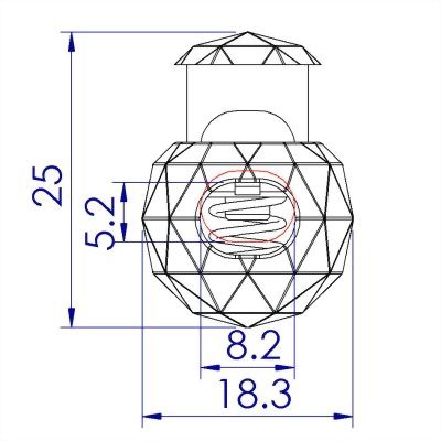 JH-diamond-ball-cord-toggle-stopper-C65