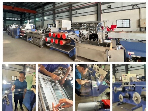 65mm extrusion line for dual use with Raschel Knitting Machines