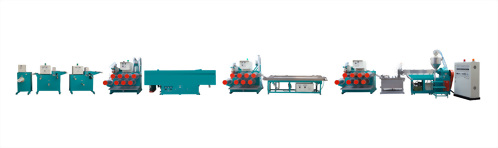 PP/PE Filament extrusion line for the use with Raschel Knitting Machines