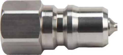 1/4" Double Shut-off Stainless Steel Male Plug