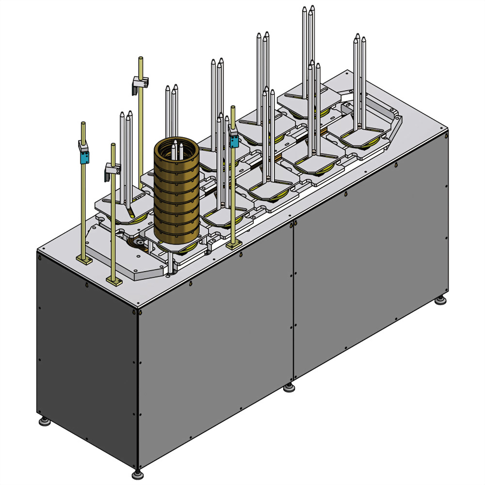 Size adjustable stacking work stocker