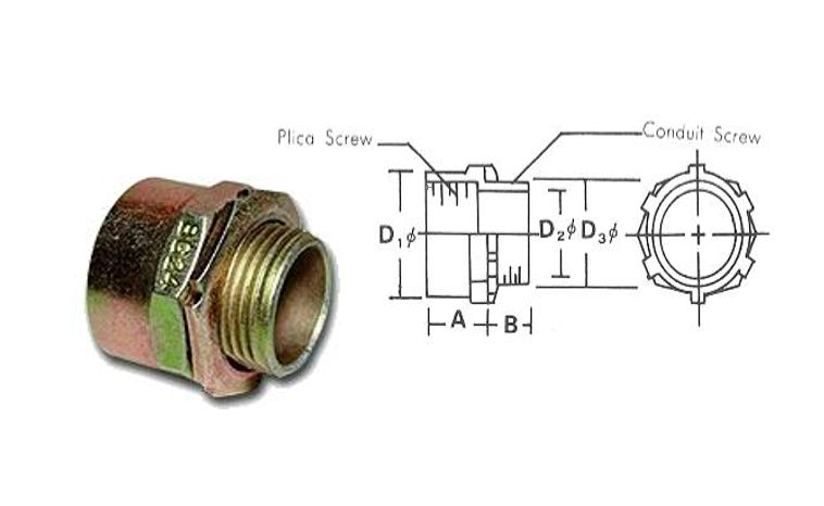 BOX CONNECTOR FOR PLICA PZ4-BG, fitting,connector,fitting,conduit fitting,shenfang