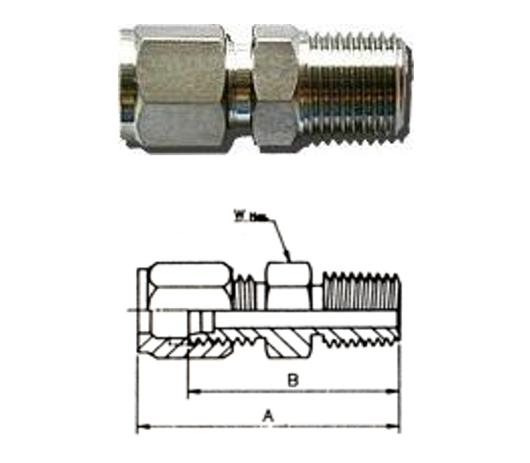 MALE CONNECTOR  Tube to Male P.T, fitting,connector,fitting,conduit fitting,shenfang