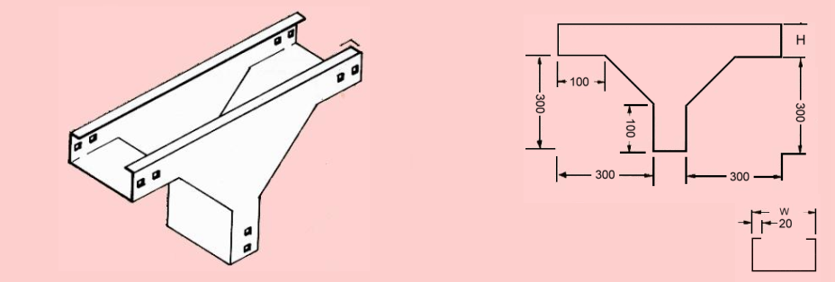 垂直T型接頭 - 電纜線槽、電管、電線導管、接頭、電管配件、穿線盒、電管管件、電管