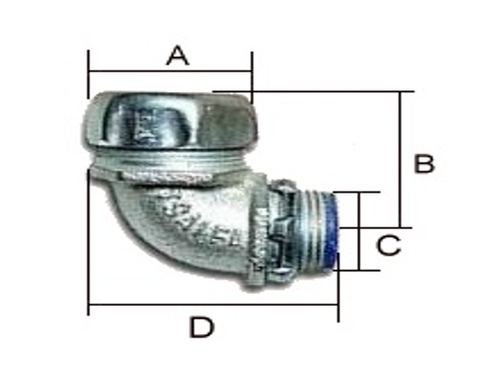 90 degree WATERPROOF UNION ELBOW CONNECTOR FOR APN FLEXIBLE-NAG