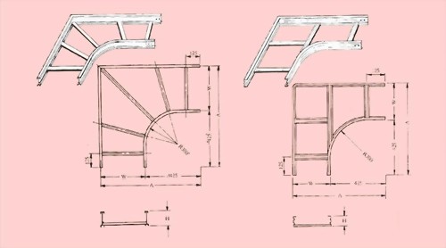 HORIZONTAL 90o ELBOW - CABLE TRAYS