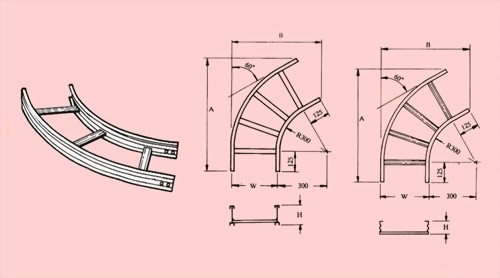HORIZONTAL 60o ELBOW - CABLE TRAYS