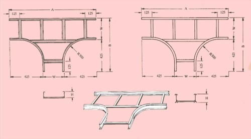 HORIZONTAL TEE ELBOW - CABLE TRAYS