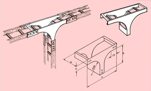 VERTICAL TEE ELBOW - CABLE TRAYS