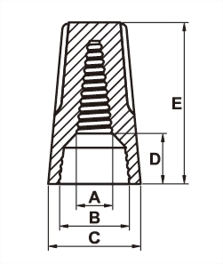 P2 screw on wire connector 2