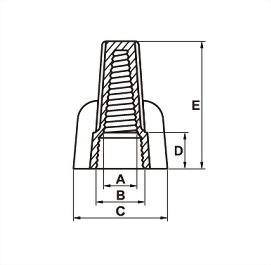 P13 winged, screw-on, twist-on, wire nuts, wing lock 4