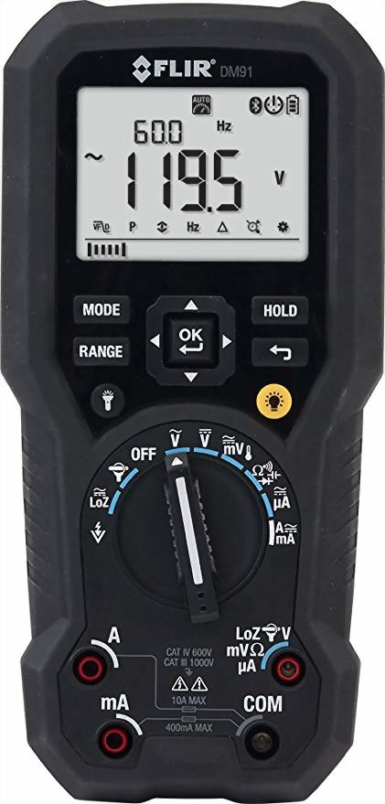 FLIR DM91 Industrial TRMS Multimeter with Datalogging (WIRELESS)